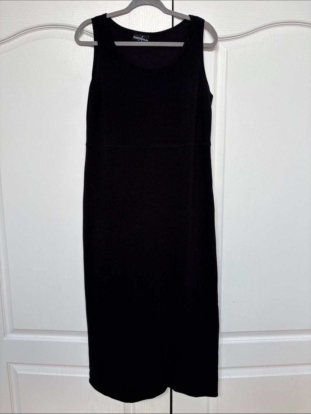 Positive Attitude Black Sleeveless Midi Dress